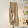 Pantalones Rectos de Pierna Ancha para Mujer, Bestseller de Otoño, Tiro Alto, Sueltos, Adelgazantes, Para Ir al Trabajo, Estilo Simple, Pantalones de Moda para Mujer