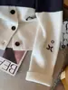 Cardigan de Punto con Cuello en V y Patrón Divertido para Mujer, Nuevo Estilo Primavera y Otoño, Suéter Suave y Juvenil para Mujer Petite