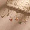 Myya Export Venta Caliente Collar con Colgante de Cola de Sirena de Acero Inoxidable Cadena para Clavícula Chapado en Oro de 18K Joyería Que No Se Desvanece
