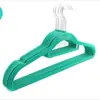 Organizador de perchas antideslizante, sin costuras, flocado, percha mágica 42CM, perchero de terciopelo para tienda de ropa al por mayor