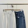 Coreano! Jeans Minimalista com Temperamento Nova Coleção Primavera/Verão 2025 Calça Reta Emagrecedora Versátil para o Dia a Dia para Mulheres