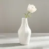 Vaso de plástico imitando cerâmica mais vendido internacionalmente, decoração de mesa para sala de estar, ornamento para arranjo de flores, vaso pequeno estilo luxo leve branco