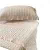 Cubrecama de Verano de Ganso Coreano Modal Refrescante para Cama de 1.8m Juego de Tres Piezas Suave Lluvia de Meteoros Tatami Sábana Gruesa