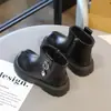 Botas Martin para niños, nueva colección otoño 2026, botas para niñas, adecuadas para un estilo pastoral, botas de cuero marrón estilo británico, con suela blanda para bebés