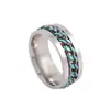 Anillos de Acero Inoxidable Transfronterizos Europeos y Americanos para Mujer, Anillos Mate Esmerilados para Hombre, Anillos Giratorios de Acero de Titanio que No se Desvanecen al por Mayor