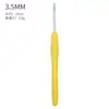 Venta Directa de Fábrica Gancho de Crochet de Mango Suave de Color TPR Crochet Hecho a Mano DIY Tejer Suéter Crochet de Cabeza Única Metal Aluminio Gancho de Crochet Sólido