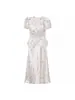 Vestido de Verano Francés Retro con Mangas Abullonadas, Cintura de Corbata y Corte Sirena Adelgazante, Transfronterizo 2026 Europeo y Americano