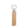 Abrebotellas de Cerveza con Mango de Madera, Sacacorchos de Madera Maciza, Abrebotellas Doméstico de Acero Inoxidable, Abrebotellas de Refresco, Abrebotellas Engrosado