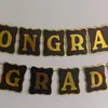 Set de Vajilla para Fiesta de Temporada de Graduación 2026 Negro Platos de Papel para Adultos Vasos de Papel Pancarta de Graduación Mantel de Mesa para Fiesta Pe