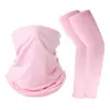 Conjunto de Polaina para Senderismo con Estampado de Moda, Pañuelo para la Cabeza y Mangas para Ciclismo al Aire Libre, Máscara Mágica Versátil, Mangas Deportivas, Color Sólido