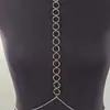 Corrente de Corpo Europeia e Americana Exportação Simples Estilosa Sexy Liga de Metal Anel Pequeno Conectado Corrente de Corpo Pendurada no Pescoço