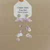 Brincos de Franja Flor de Cristal Roxa Super Fada Mori Novos Doces e Delicados de Alto Valor Modernos Longos para Mulheres