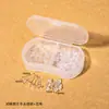 Kit de Cotonetes de Silicone Transparentes com 2 Compartimentos e Tampões de Ouvido Acessórios para Joias DIY Cuidados com o Furo da Orelha Tarraxas de Plástico Caixinha de Cotonetes de Ouvido