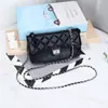 Bolso Pequeño de Piel de Oveja con Cadena de Rombos Estilo Chanel para Teléfono Móvil, Billetera para Monedas, Carteras de Mano con Múltiples Tarjetas, Bolso Cruzado Nuevo de Piel