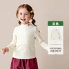 Ropa para Niños Tongbei 2026 Invierno Nuevo Camiseta Básica de Cuello Alto para Niños Versátil Forrada de Polar Antiestática Algodón de Xinjiang