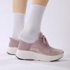 2023 transfronterizo verano y otoño nuevo zapatos de malla para mujer con cordones que aumentan la altura ocio deportes flash wear zapatos perezosos transpirables mujer
