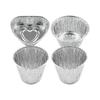 Molde Redondo de Aluminio para Tarta de Huevo Desechable Personalizado Base de Tarta de Huevo de Papel de Aluminio Molde para Hornear Pudín Copa de Huevo en Forma de Corazón
