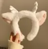 Faixa de cabeça fofa com orelhas de panda para lavar o rosto, faixa de cabeça de pelúcia de desenho animado com coroa alta para mulheres, faixa para maquiagem e lavar o cabelo, acessório de cabelo