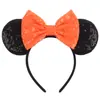 Faixa de Cabelo Faixa de Cabelo Laço do Mickey Europeia e Americana Bebê Sequinhas de Feriado Faixa de Cabelo com Laço Cruzado Acessórios de Cabelo para Crianças