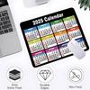 Calendário Inglês 2025 Ano da Cobra tamanho pequeno Mouse Pad Escritório de Comércio Exterior Teclado Pad Antiderrapante Amazon Presente Mesa Mat