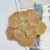 Acessórios de Joias com Strass de Camélia Transfronteiriços Flores Tridimensionais de Sapato de Camada Dupla Acessórios para Roupas Acessórios de Broche para Headwear DIY