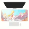 Mouse Pad de Jogo de E-Sports Bidimensional de Personagem de Anime Grande de Alta Qualidade Espessado e Resistente a Manchas Teclado de Computador Pad de Mesa