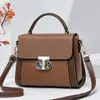 Bolso de mujer 2025 nuevo versión coreana PU bolso cuadrado pequeño, bolso de hombro y cruzado versátil de alta gama, bolso de mujer de moda, transfronterizo