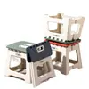 Banqueta dobrável espessa da moda, mini cadeira portátil para piquenique ao ar livre, acampamento, banco de mão, banqueta de trem