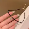 Collar de Cristal Negro de Diseño Coreano y Japonés para Mujer 2026 Nuevo Estilo Cadena para Clavícula Moda Tendencia de Lujo Ligero