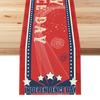 Bandeira de Mesa de Linho para Dia da Independência Festa de Feriado Amazon Cruzamento de Fronteira Mesa de Jantar Toalha de Mesa Anti-Mancha Isolada Decoração de Mesa de Café Atacado