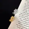 Corona de Reina ~ Anillo Retro Francés Cepillado Estilo Mediados de Siglo para Mujer, Moderno, de Alta Gama, Elegante, Estilo Old Money