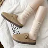 Meias Largas Estilo Francês para Mulheres, Primavera e Outono Vintage Meia-Perna Ins Tendência Meias de Algodão Sem Costura, Meias Versáteis Meia-Perna Emagrecedoras