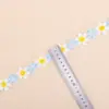 Flor de margarita de dos tonos de 3 cm bordado hecho a mano DIY accesorios para tocados accesorios decorativos para ropa