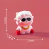 Enfeites do Ano do Carneiro, miniaturas de ovelhinhas de Ano Novo, colecionáveis de caixa surpresa, acessórios decorativos DIY, decorações para carro e mesa, amuletos da sorte
