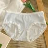 Doce Sea Salt menina cueca simples cintura média confortável cueca bainha macia cuecas de arco das mulheres