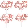 Tarjeta de pastel digital de Feliz Cumpleaños transfronteriza decoración de fiesta 1 año 10 años 70 80 90 100 años