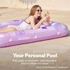 Cama flotante inflable transfronteriza Piscina de spa Piscina flotante al aire libre Piscina tipo balsa Piscina para césped de adultos Cama de agua con respaldo Cama reclinable