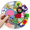 50 adesivos fofos originais, desenhados à mão no estilo ins, infantis, coreanos, à prova d'água, decorativos para capa de celular