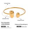 Pulsera Wanxing de Acero Inoxidable Irregular con Apertura de Gota de Agua Estilo Europeo y Americano Pulsera de Acero de Titanio con Sentido Avanzado Joyería de Nicho Transfronteriza