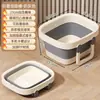 Balde dobrável para banho de pés para uso doméstico, profundo o suficiente para cobrir as panturrilhas, Bacia isolada para banho de pés com massagem, Nova bacia para lavar os pés para cuidados de saúde no inverno