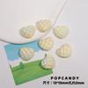 Waffle pequeño corazón de amor DIY cadena de joyería con cuentas cuerda para teléfono móvil aretes hechos a mano collar pulsera cuentas de joyería