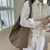 Bolsa Tote Tecida Imitação Moda Retrô para Mulheres 2025 Nova Bolsa de Ombro para Trabalho e Comutação Tendência Versátil de Braço