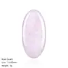 Cabujón Oval de Cristal Natural 15*30mm para Incrustación DIY en Collares Broches Accesorios de Fondo Plano Cabujón en Forma de Huevo de Piedra Semipreciosa