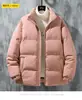 Chaqueta de algodón de color liso con cuello alto para otoño e invierno para estudiantes jóvenes, unisex, engrosada para usar al aire libre, corte holgado, versátil y proporciona calor