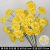 Rosas de Creme Simuladas de 3 Cabeças, Decoração de Fundo para Casamento, Arranjo de Flores para Guia de Estrada, Flores de Seda Estilo Europeu para Casamento, Flores Artificiais