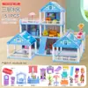 Amazon Casa de Bonecas DIY Crianças Menina Princesa Grande Castelo Villa Casa Presente de Aniversário Casa de Brinquedo Brinquedos