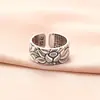 Anillo del Corazón del Loto Yuhong Anillo del Corazón Prajna Estilo Chino Retro Anillo para Dedo Índice de Hombres y Mujeres Fábrica Outlet
