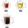 Copo Criativo Transparente de Vidro de Borossilicato de Parede Dupla para Café da Manhã, Leite e Café no Escritório e em Casa, Copo Pequeno Fino, Atacado