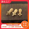 Accesorios de joyería DIY, exquisito colgante de cobre fundido con patrón Ruyi, borla, horquilla, accesorios de ropa chinos