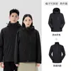 Conjunto de dos piezas para mujer para otoño e invierno, tres en uno, con forro polar, engrosado, a prueba de viento e impermeable, para exteriores; chaqueta a prueba de tres DuPont para hombre